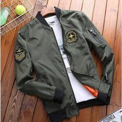 Military Style Jacket - Army Green / Xl
