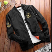 Military Style Jacket - Black / Xl