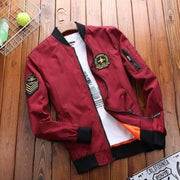Military Style Jacket - Red / Xl