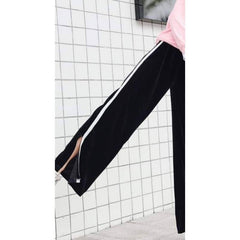 Pantalon Large À Bande - Pantalon