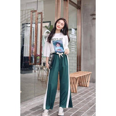 Pantalon Vert Avec Bande - Pantalon