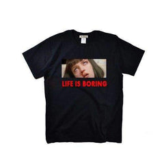 T-shirt imprimé LIFE IS BORING